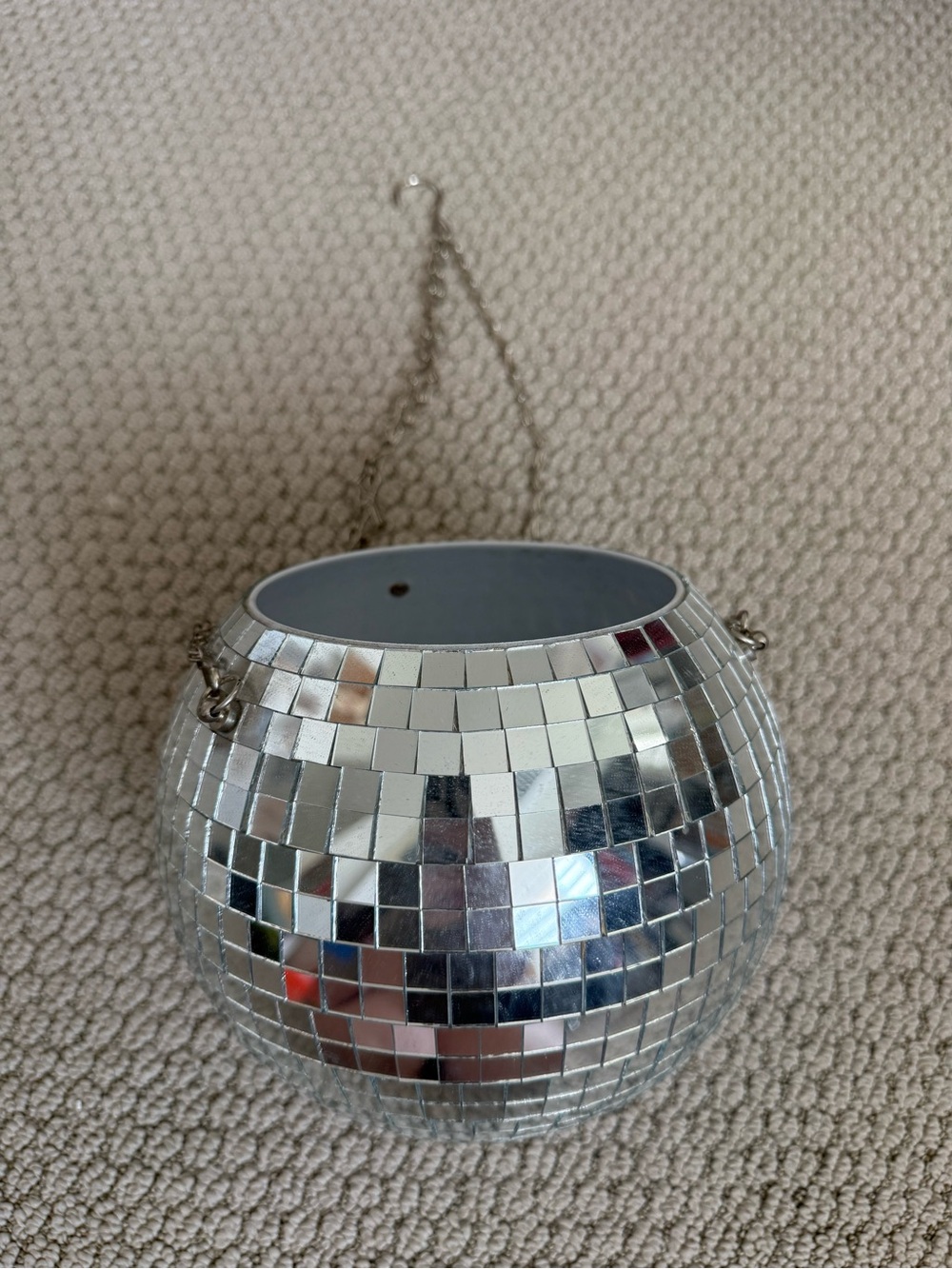 Disco Ball Hanging Plant Holder